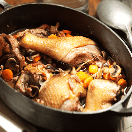 Coq au vin - Chez André