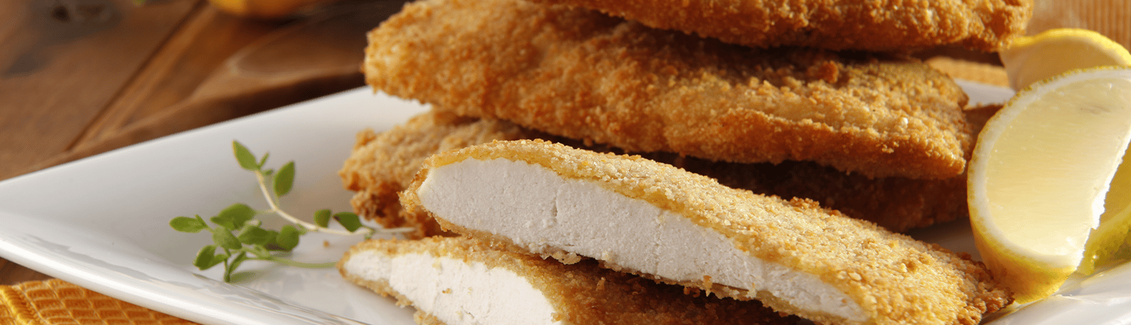 Banner : Escalope milanaise aux herbes et au citron
