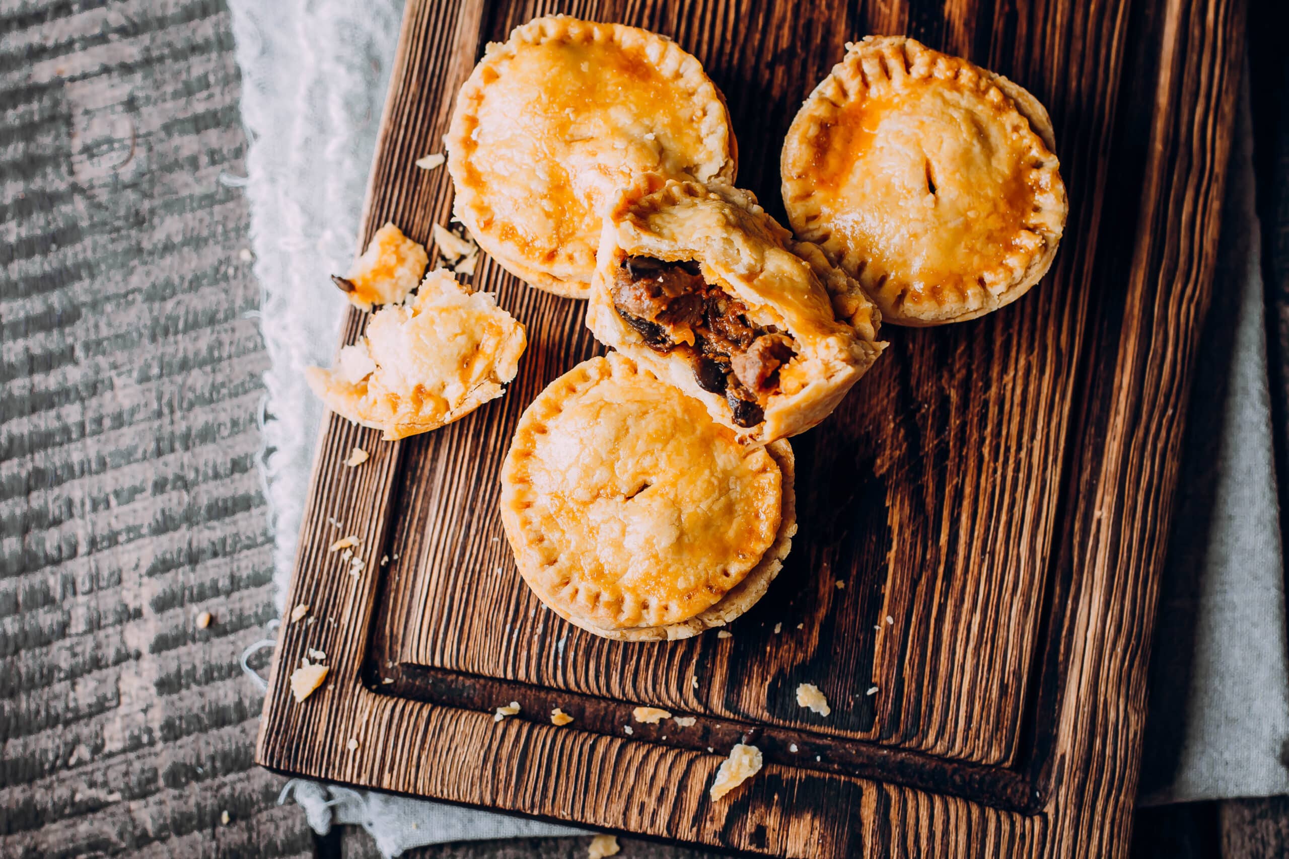Tourtes au boeuf et aux légumes