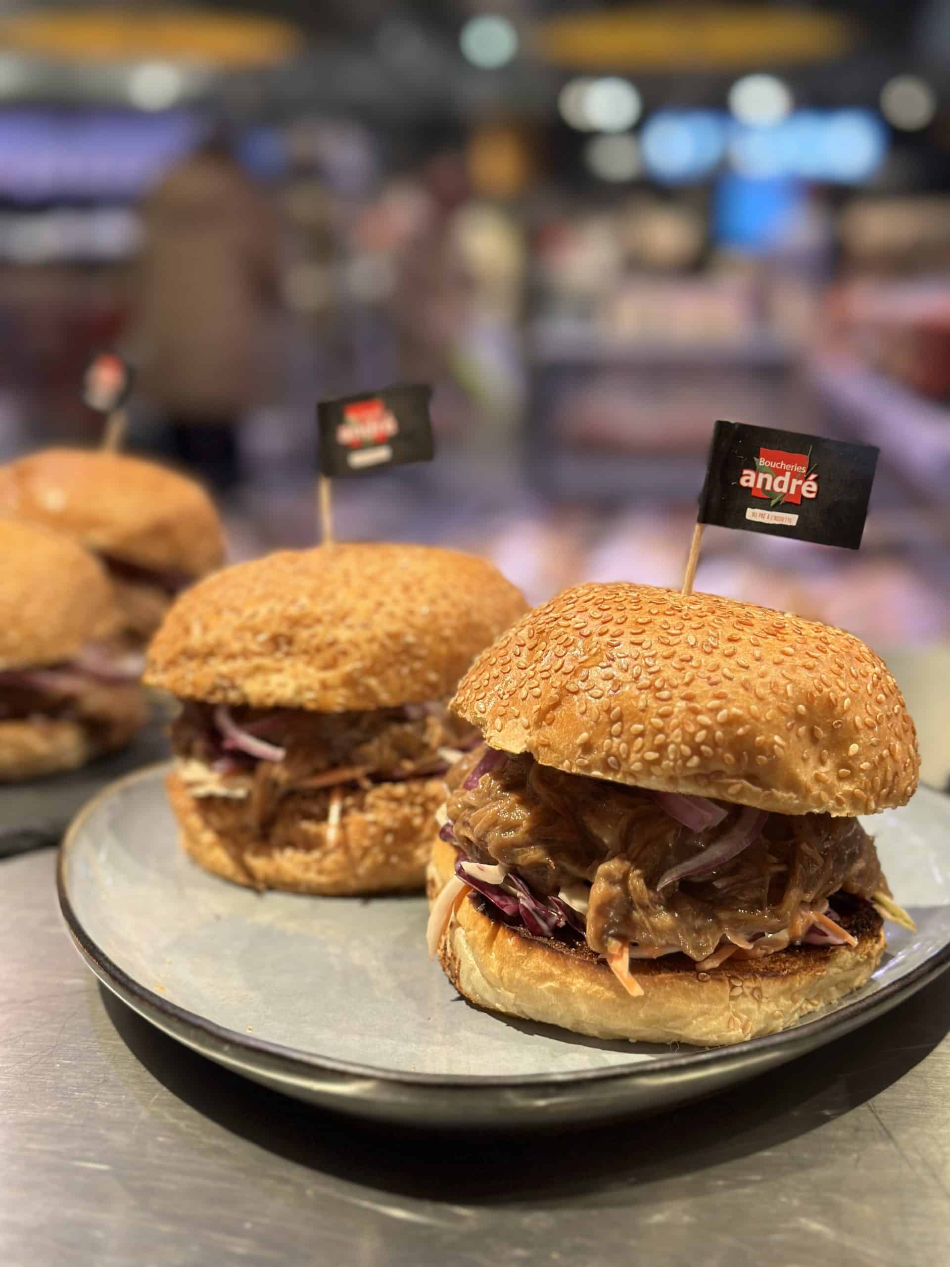 burger effiloché de porc